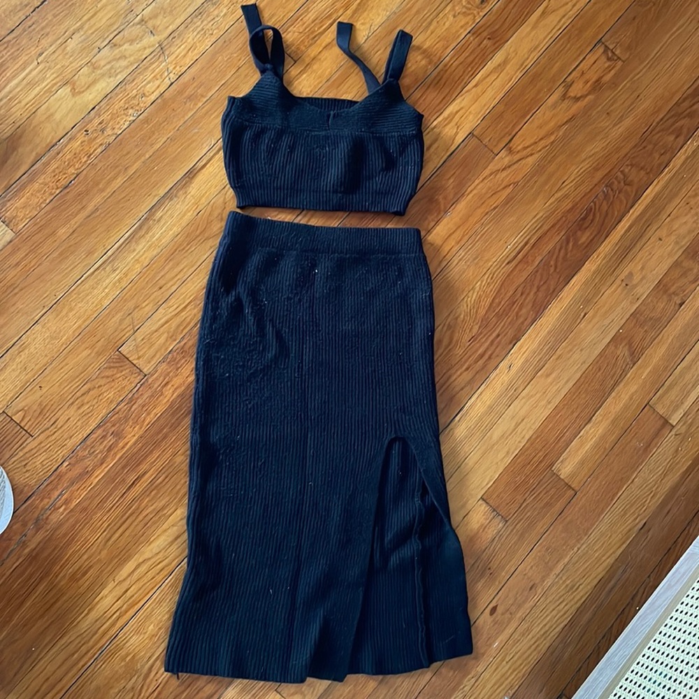 Knit skirt and tank set